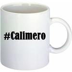 Kaffeetasse #Calimero Hashtag Raute Keramik Höhe 9,5cm ? 8cm in Weiß