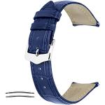 Bracelets de montre argentés à à boucle ardillon look fashion en cuir pour femme 