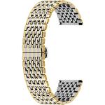 Bracelets de montre argentés en acier à perles look fashion en acier pour femme 