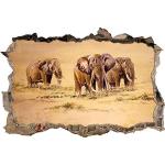 Autocollants à carreaux en vinyle à motif éléphants 