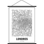 Kakemono en toile Graham & Brown Map London 80 x 106 cm