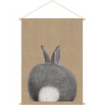 Tableaux design Miliboo marron en bois à motif lapins Alice au Pays des Merveilles Lapin Blanc 