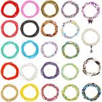 Colliers multicolores en verre à perles de perles style ethnique pour femme 