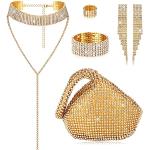 Bracelets de mariage en cristal à strass fantaisie look fashion pour femme 