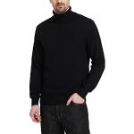 Pulls en laine noirs en laine à manches longues à col roulé Taille 3 XL classiques pour homme en promo 
