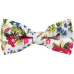 Cravates slim rose fushia à fleurs en coton à motif papillons pour homme 