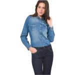 Chemises en jean Kaporal Toy bleues Taille S look fashion pour femme 