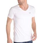 T-shirts col V Kaporal Gift blancs en coton lavable en machine à manches courtes à col en V en lot de 2 Taille XXL look fashion pour homme 