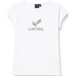 T-shirts à manches courtes Kaporal blancs Taille 12 ans look fashion pour fille en promo de la boutique en ligne Amazon.fr 
