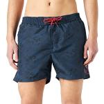 Shorts de bain Kaporal bleu marine à fleurs Taille XL look fashion pour homme 