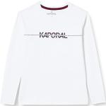 T-shirts à manches courtes Kaporal blancs Taille 10 ans look fashion pour garçon en promo de la boutique en ligne Amazon.fr 