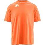 Maillots de sport Kappa orange en fil filet respirants à manches courtes à col rond look fashion en promo 