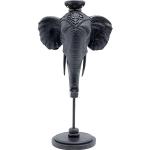 Chandeliers noirs à motif éléphants de 49 cm style ethnique 