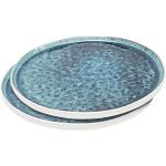 Assiettes design KARE DESIGN bleues en lot de 2 diamètre 27 cm 