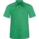 Chemises Kariban vertes à manches courtes à manches courtes Taille 4 XL look fashion pour homme 