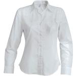 Chemises Kariban blanches sans repassage à manches longues Taille L look fashion pour femme 