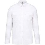 Chemises Kariban blanches à manches longues à manches longues Taille 4 XL look fashion pour homme 