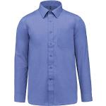 Chemises Kariban bleues à manches longues à manches longues Taille XXL look fashion pour homme 