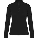 Polos Kariban noirs en jersey à manches longues Taille L look fashion pour femme 