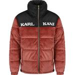 Vestes d'hiver Karl Kani rouge foncé en velours Taille M rétro pour homme 