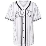 T-shirts Karl Kani blancs à rayures en jersey à manches courtes à manches courtes Taille M look streetwear pour homme 