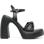 Chaussures montantes Karl Lagerfeld noires en caoutchouc à bouts ouverts Pointure 41 pour femme en promo 