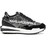 Baskets Karl Lagerfeld noires imprimées à bouts ronds Pointure 39 look casual pour femme en promo 
