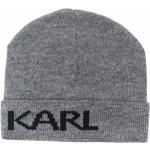 Bonnets Karl Lagerfeld gris en viscose en laine Tailles uniques pour homme 