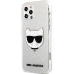 Coques & housses iPhone 12 Pro Max Karl Lagerfeld argentées look fashion 