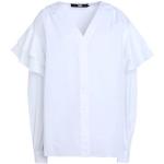Chemises unies Karl Lagerfeld blanches en coton bio éco-responsable à manches longues Taille XS pour femme 