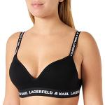 Brassières de sport Karl Lagerfeld noires à logo à bretelles ajustables Taille M look fashion pour femme 
