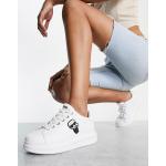 Baskets plateforme Karl Lagerfeld blanches en cuir à lacets Pointure 39 look casual pour femme en solde 