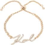 Bracelets de perles Karl Lagerfeld argentés en laiton à perles pour femme 