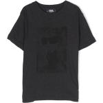 Karl Lagerfeld Kids t-shirt à logo imprimé - Gris
