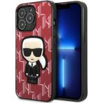 Coques & housses iPhone Karl Lagerfeld rouges en cuir look fashion 