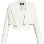Blazers Karl Lagerfeld blancs à manches longues à col en V Taille XXL pour femme 