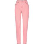 Pantalons taille haute Karl Lagerfeld roses en coton pour femme en promo 