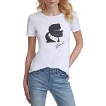 T-shirts Karl Lagerfeld blancs à manches courtes à manches courtes à col rond Taille XS look fashion pour femme 
