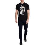 T-shirts Karl Lagerfeld noirs à manches courtes à manches courtes à col rond Taille L look fashion pour homme 