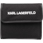 Portefeuilles Karl Lagerfeld noirs en cuir synthétique zippés éco-responsable pour homme en promo 
