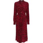 Robes Karl Lagerfeld rouges à imprimé animal en viscose à manches longues à manches longues Taille XXL classiques pour femme 