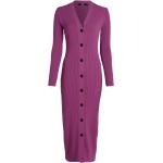 Robes longues Karl Lagerfeld violettes en viscose à manches longues longues à manches longues pour femme en promo 