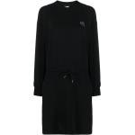 Robes Karl Lagerfeld noires en modal à manches longues à manches longues pour femme 