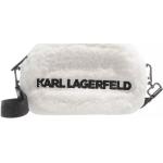 Besaces Karl Lagerfeld blanches en peau lainée pour femme en promo 