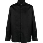 Chemises Karl Lagerfeld noires en coton mélangé à manches longues à manches longues classiques pour homme en promo 