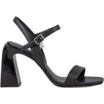 Sandales à talons Karl Lagerfeld noires en cuir Nappa Pointure 41 pour femme 