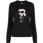 Sweats à col rond Karl Lagerfeld noirs bio éco-responsable à manches longues à col rond Taille XS look fashion pour femme 
