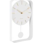 Horloge en métal Pendulum blanc Karlsson - blanc inox 8714302679018
