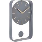 Horloges design Karlsson gris acier en métal 
