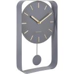 Horloges design Karlsson grises en métal industrielles 